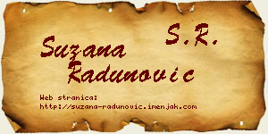 Suzana Radunović vizit kartica